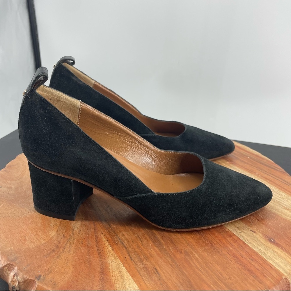 ATP Atelier All Tomorrow's Parties Block Heel Pumps Black suede 36 US‎ 6